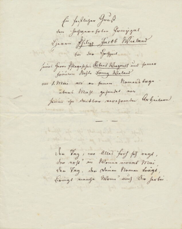 Letter with a poem