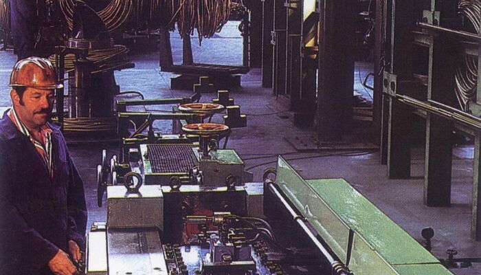 Employee at machine