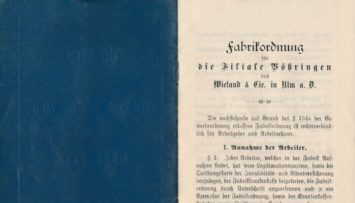 Extract factory regulations 1892