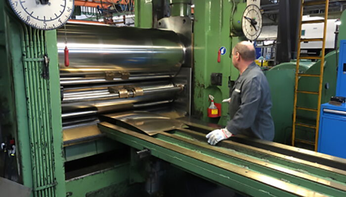 Employees at rolling mill