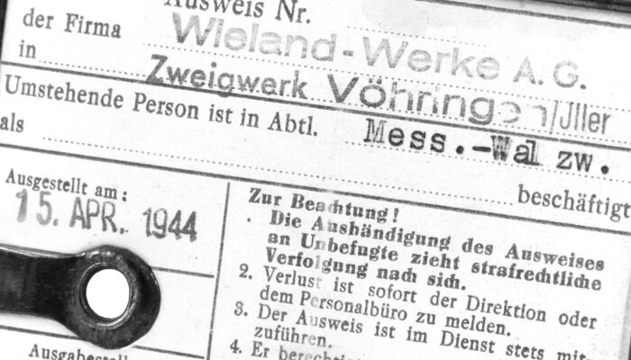 Auszug Werksausweis